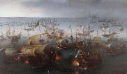 Hendrik Cornelisz. Vroom Day seven of the battle with the Armada, 7 August 1588. oil painting reproduction